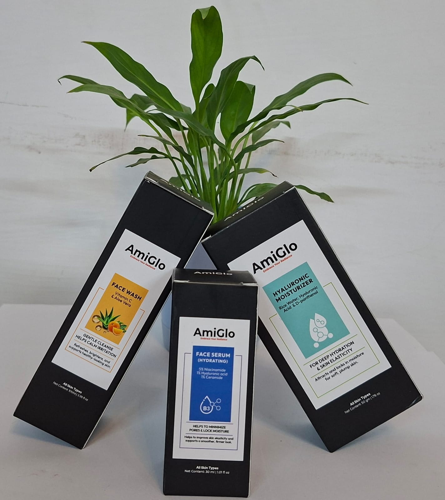 Face Wash (100mL)+Face Serum 30 mL (5% Niacinamide+ 1% Hyaluronic Acid+1% Ceramide)+ Hyaluronic Moisturizer(50 Gm)