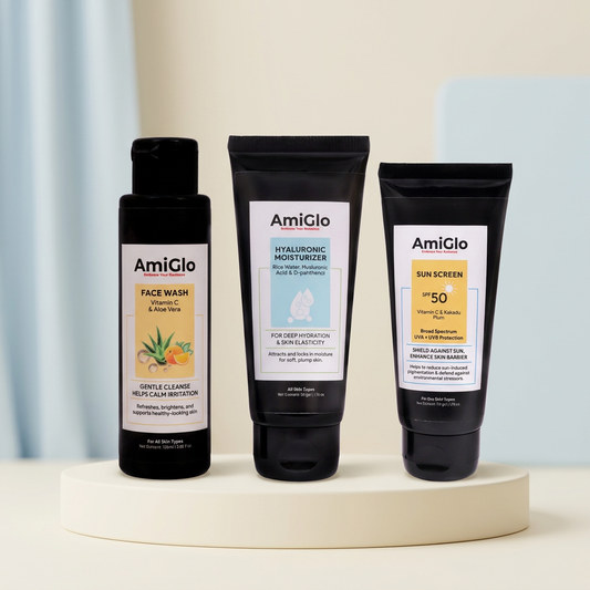 Face Wash (100 mL) + Hyaluronic Moisturizer (50 gm) + Sunscreen for Dry Skin (50 gm)