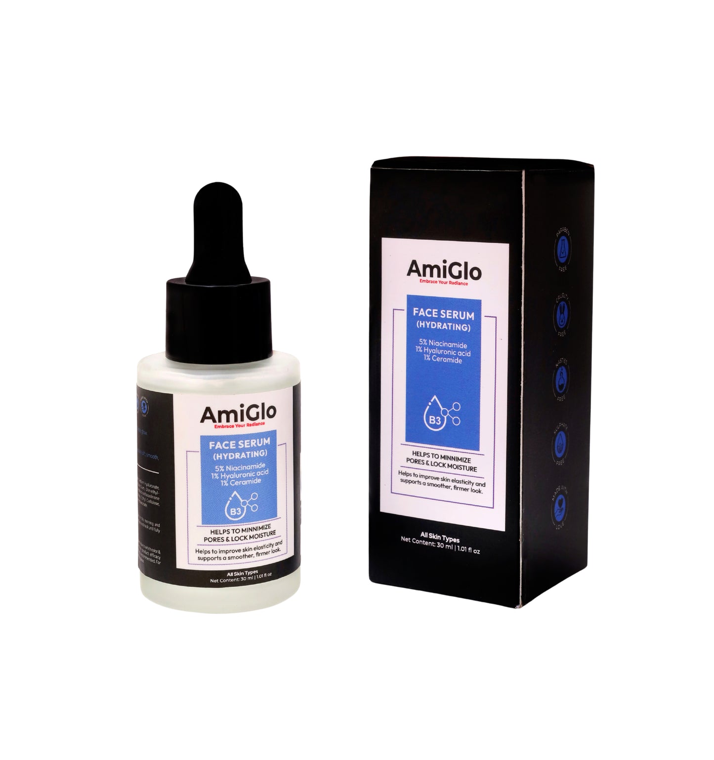 FACE SERUM | Power of 3 in 1: Niacinamide (5%), Hyaluronic Acid (1%), Ceramide (1%)